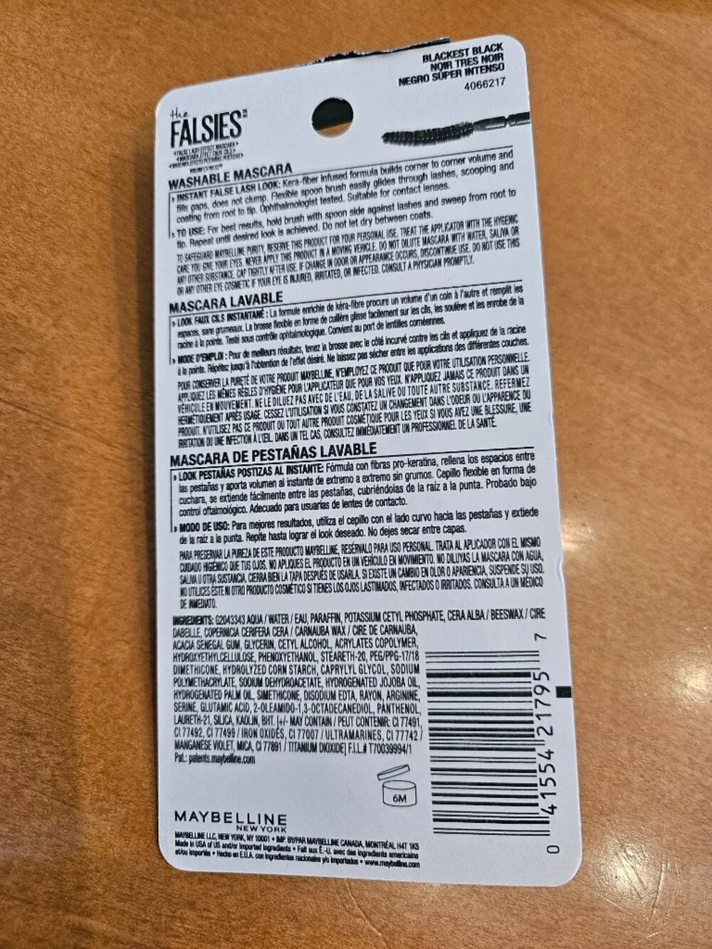 Maybelline the Falsies Blackest Black Mascara - new in packaging